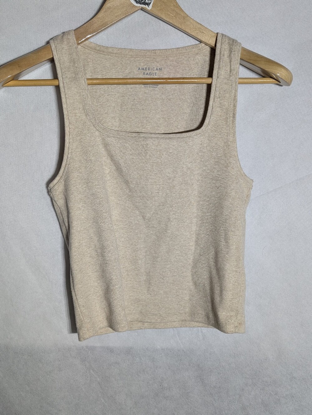 American Eagle Ribbed Square Neck Crop Top M